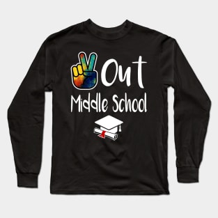 Peace Out Middle School Graduation Long Sleeve T-Shirt